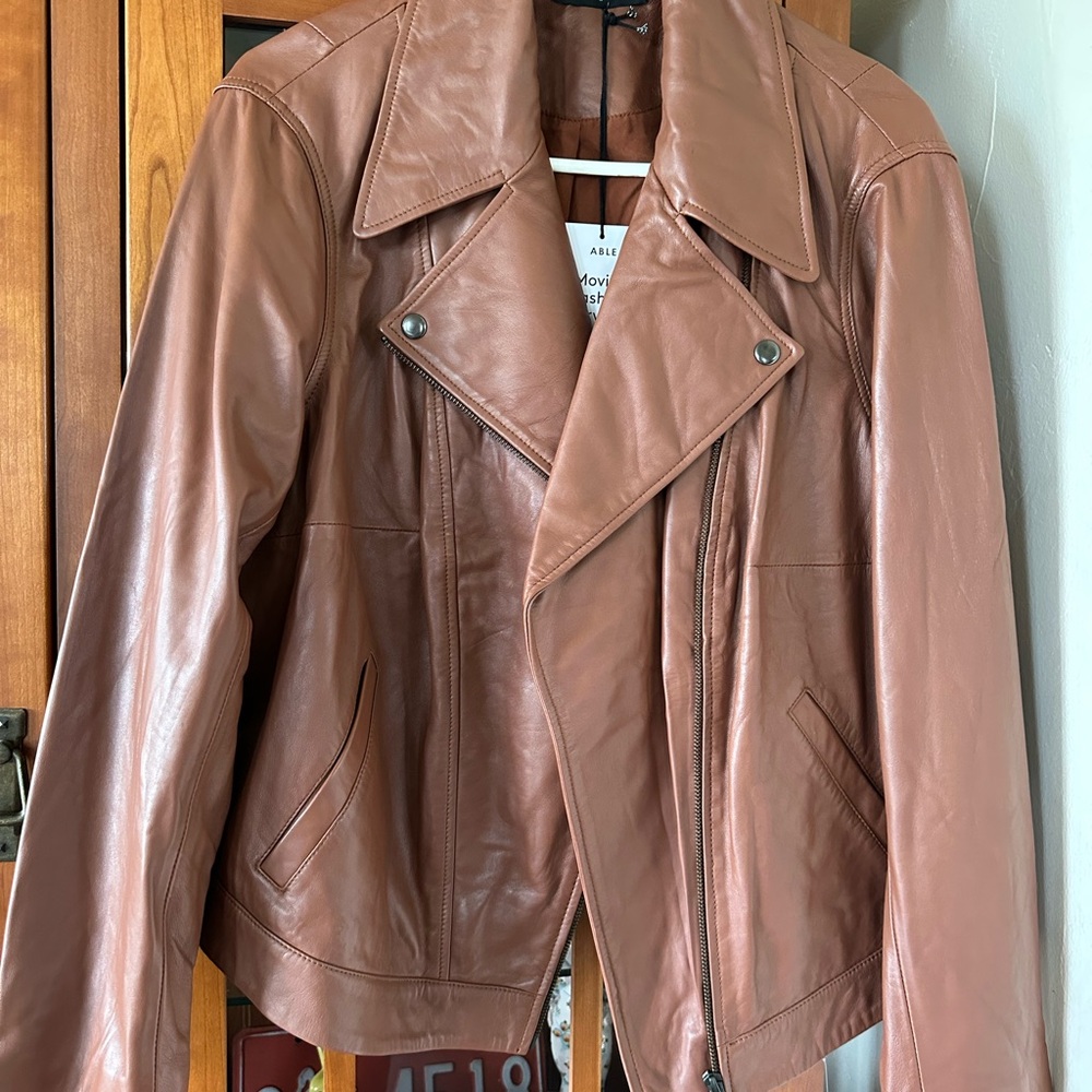 Able Maha Leather Jacket, Whiskey, 1X, NWT!